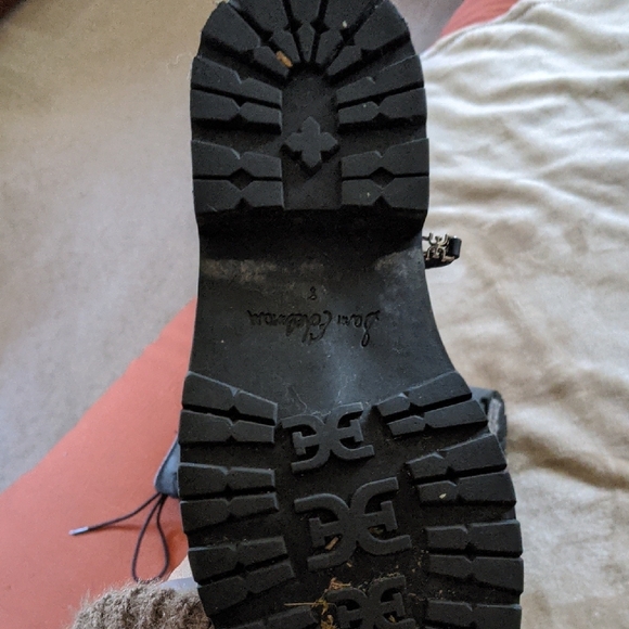 Black Lace-Up Combat Boots - Picture 5 of 7